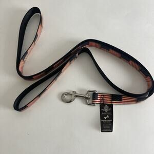 Buckle Down Long Dog Leash - US Flag Theme - Made in USA- 1” Wide, 64” Long